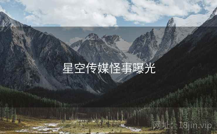 星空传媒怪事曝光