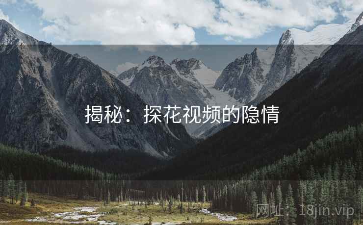 揭秘：探花视频的隐情