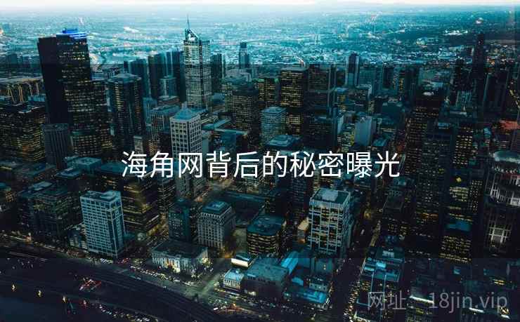海角网背后的秘密曝光