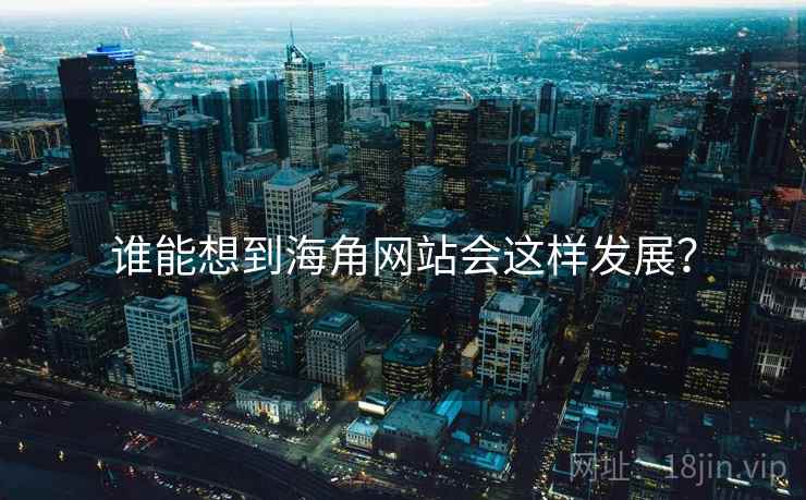 谁能想到海角网站会这样发展？
