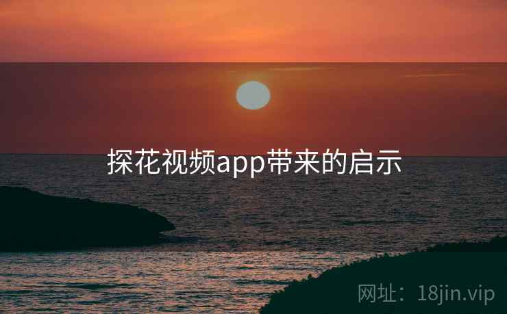 探花视频app带来的启示